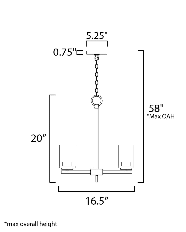 Maxim Corona 10203CLBK Chandelier Light - Black