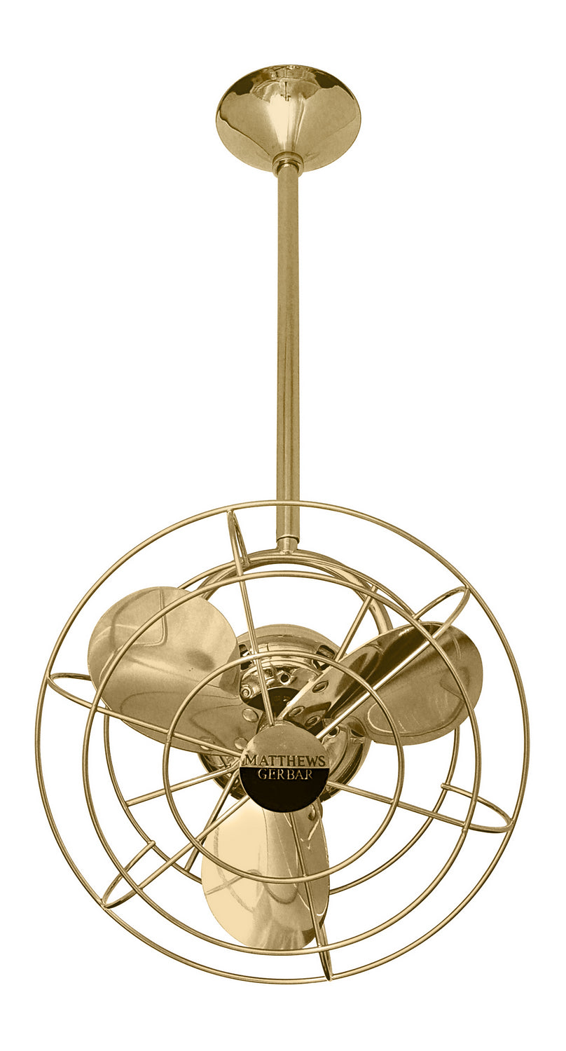 Matthews Fan Company Bianca Direcional BD-PB-MTL Ceiling Fan 13 - Polished Brass, Polished Brass/