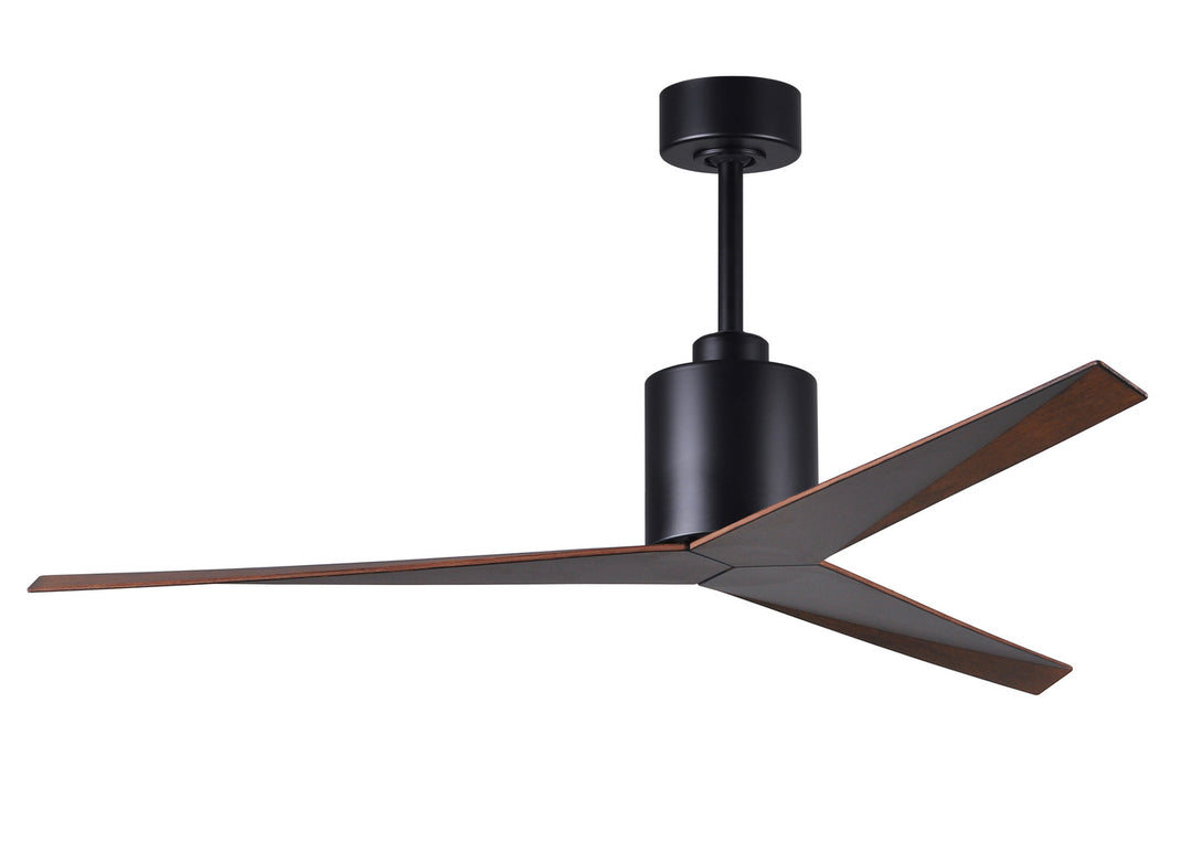 Matthews Fan Company Eliza EK-BK-WN Ceiling Fan 56 - Matte Black, Walnut Tone/