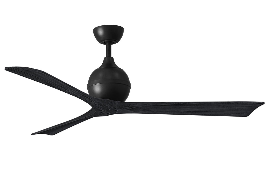 Matthews Fan Company Irene IR3-BK-BK-60 Ceiling Fan 60 - Matte Black, Matte Black/