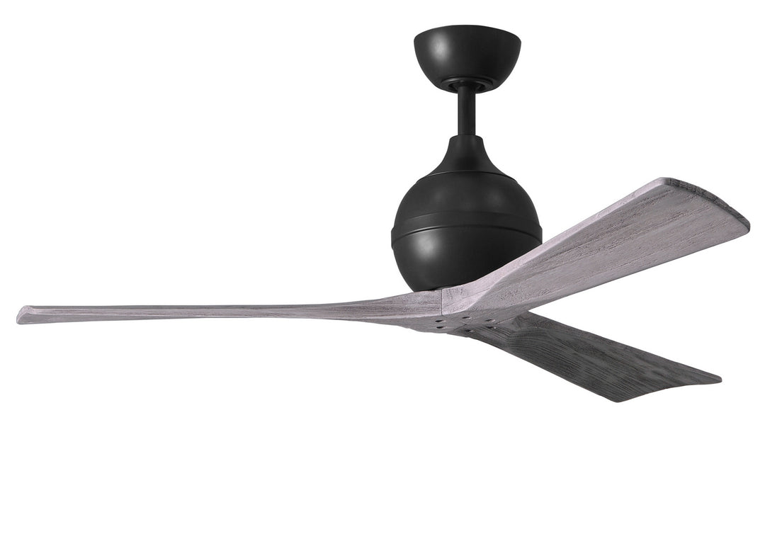 Matthews Fan Company Irene IR3-BK-BW-52 Ceiling Fan 52 - Matte Black, Barnwood Tone/