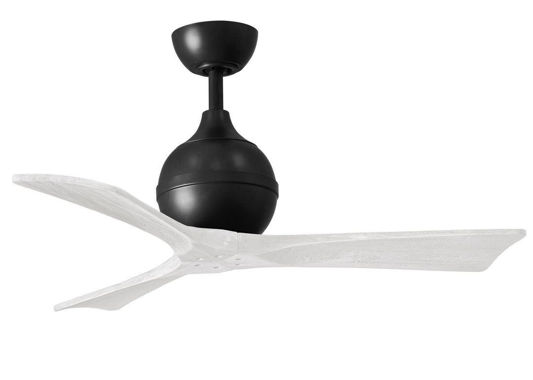 Matthews Fan Company Irene IR3-BK-MWH-42 Ceiling Fan 42 - Matte Black, Matte White/