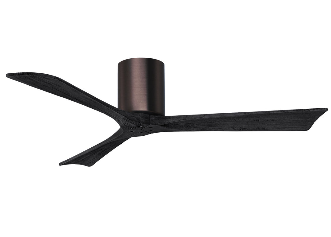 Matthews Fan Company Irene IR3H-BB-BK-52 Ceiling Fan 52 - Brushed Bronze, Matte Black/