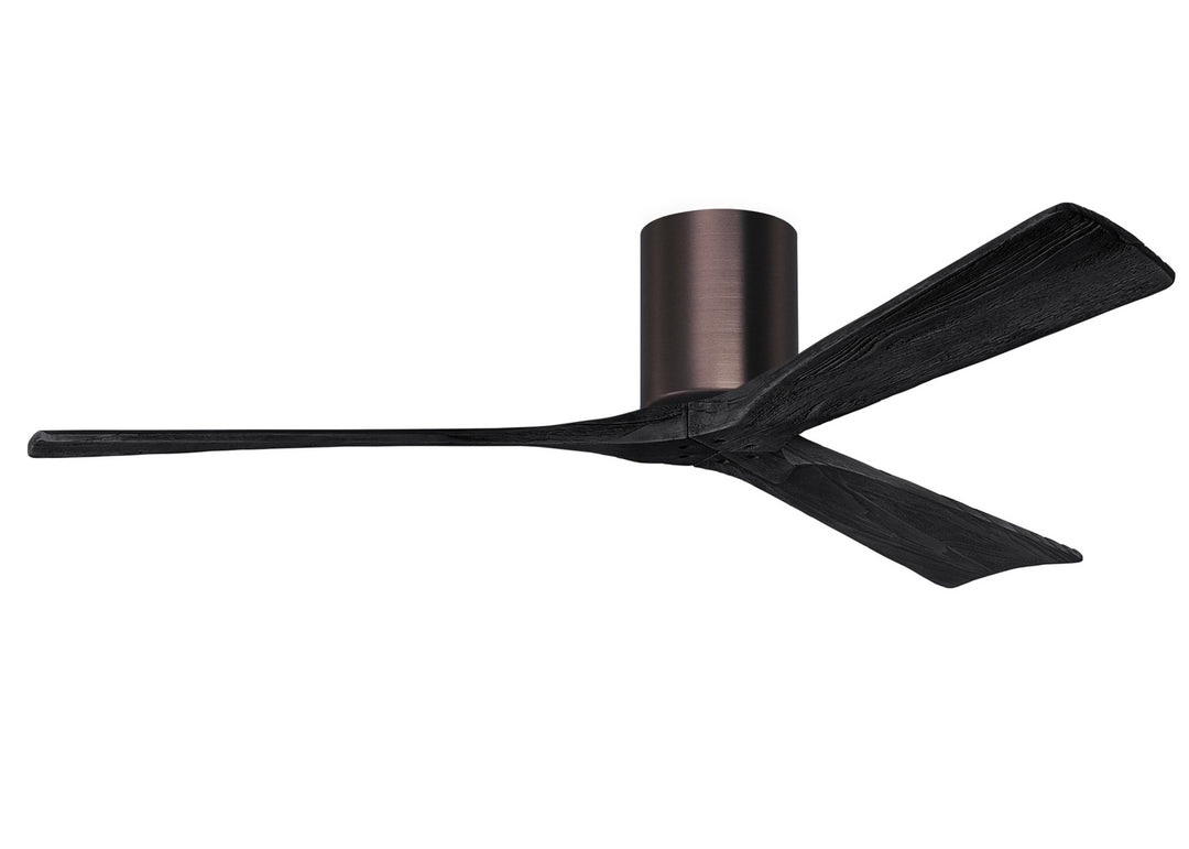 Matthews Fan Company Irene IR3H-BB-BK-60 Ceiling Fan 60 - Brushed Bronze, Matte Black/