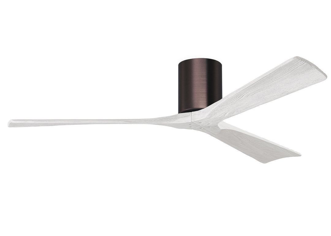 Matthews Fan Company Irene IR3H-BB-MWH-60 Ceiling Fan 60 - Brushed Bronze, Matte White/