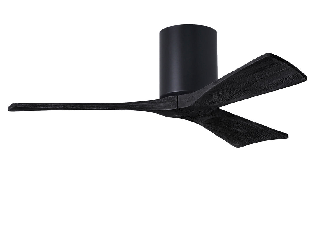 Matthews Fan Company Irene IR3H-BK-BK-42 Ceiling Fan 42 - Matte Black, Matte Black/