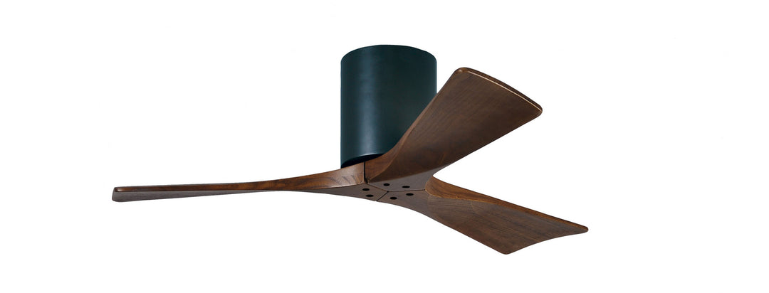 Matthews Fan Company Irene IR3H-BK-WA-42 Ceiling Fan 42 - Matte Black, Walnut Tone/