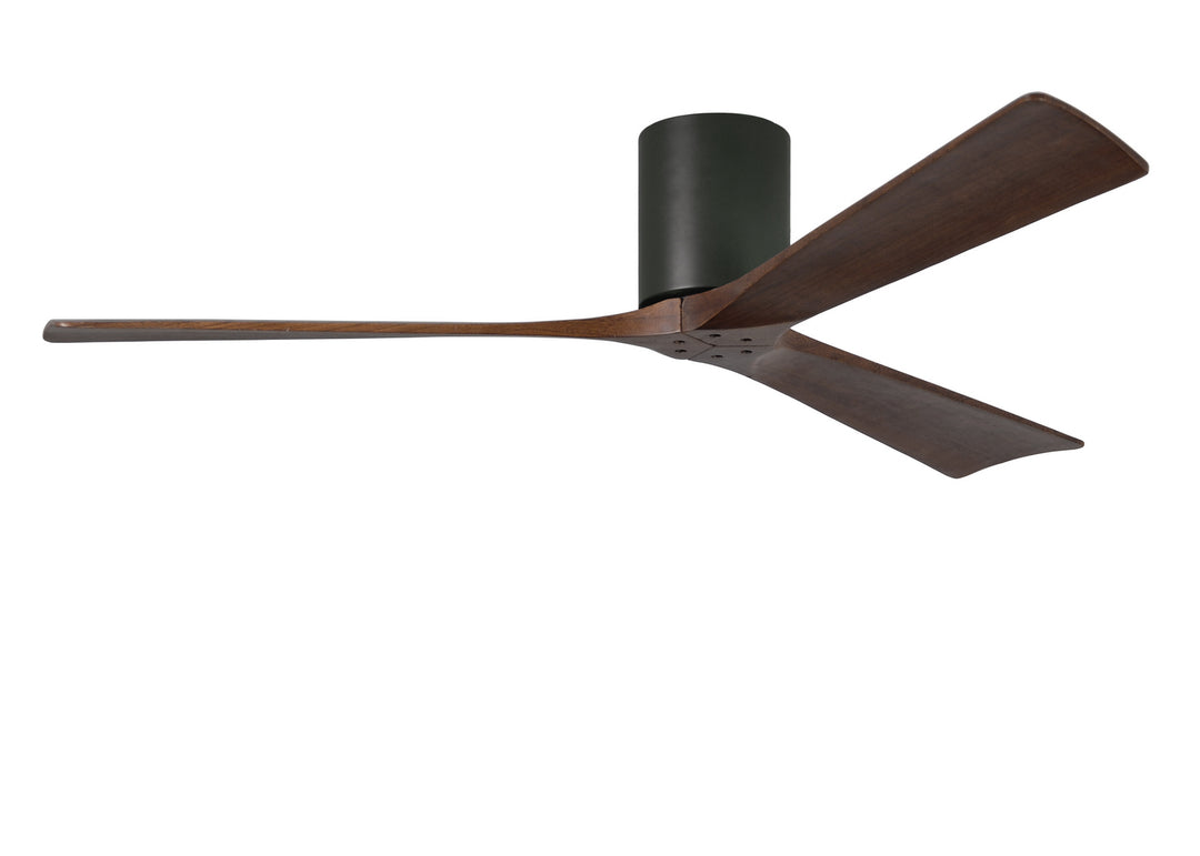 Matthews Fan Company Irene IR3H-BK-WA-60 Ceiling Fan 60 - Matte Black, Walnut Tone/