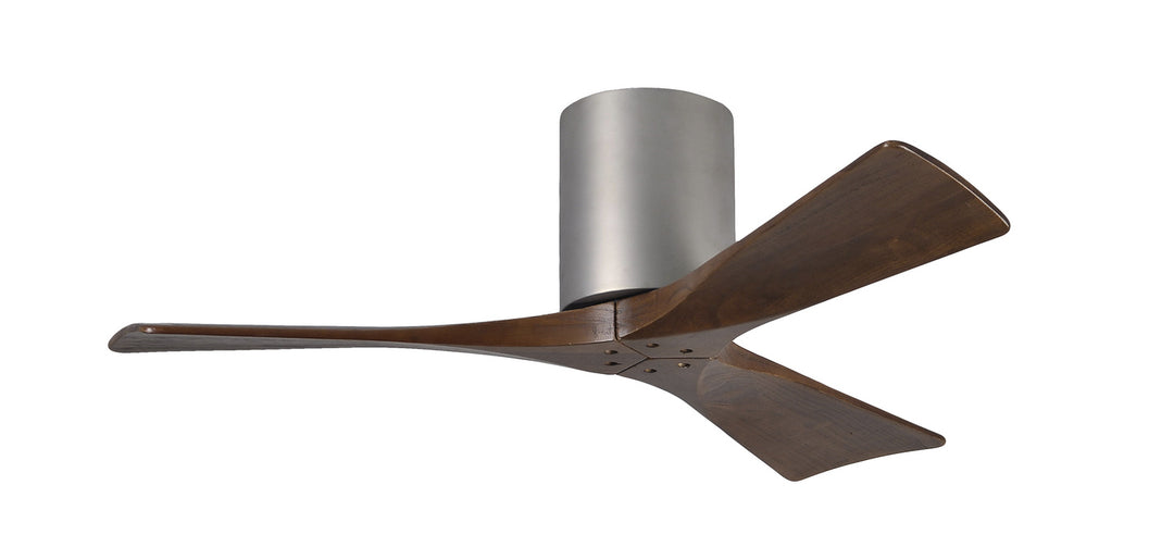 Matthews Fan Company Irene IR3H-BN-WA-42 Ceiling Fan 42 - Brushed Nickel, Walnut Tone/