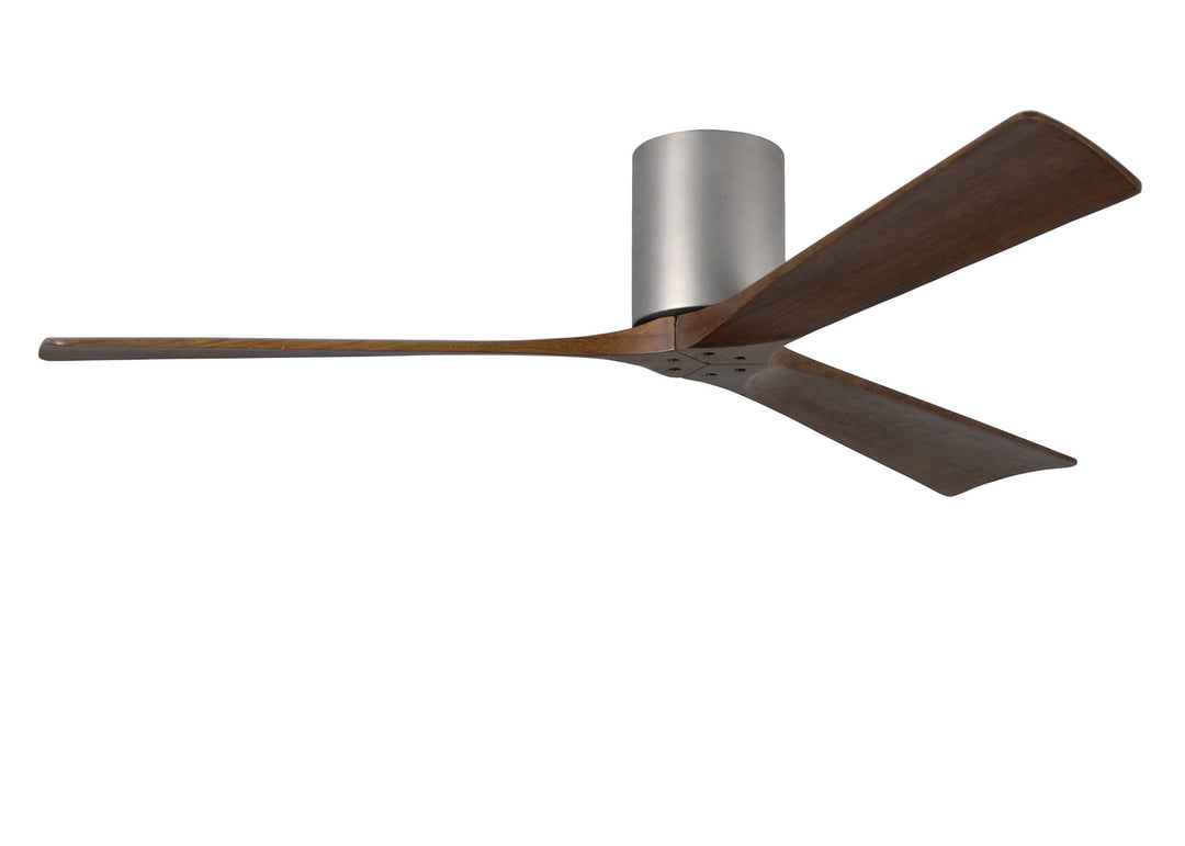 Matthews Fan Company Irene IR3H-BN-WA-60 Ceiling Fan 60 - Brushed Nickel, Walnut Tone/