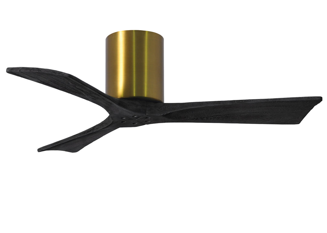 Matthews Fan Company Irene IR3H-BRBR-BK-42 Ceiling Fan 42 - Brushed Brass, Matte Black/