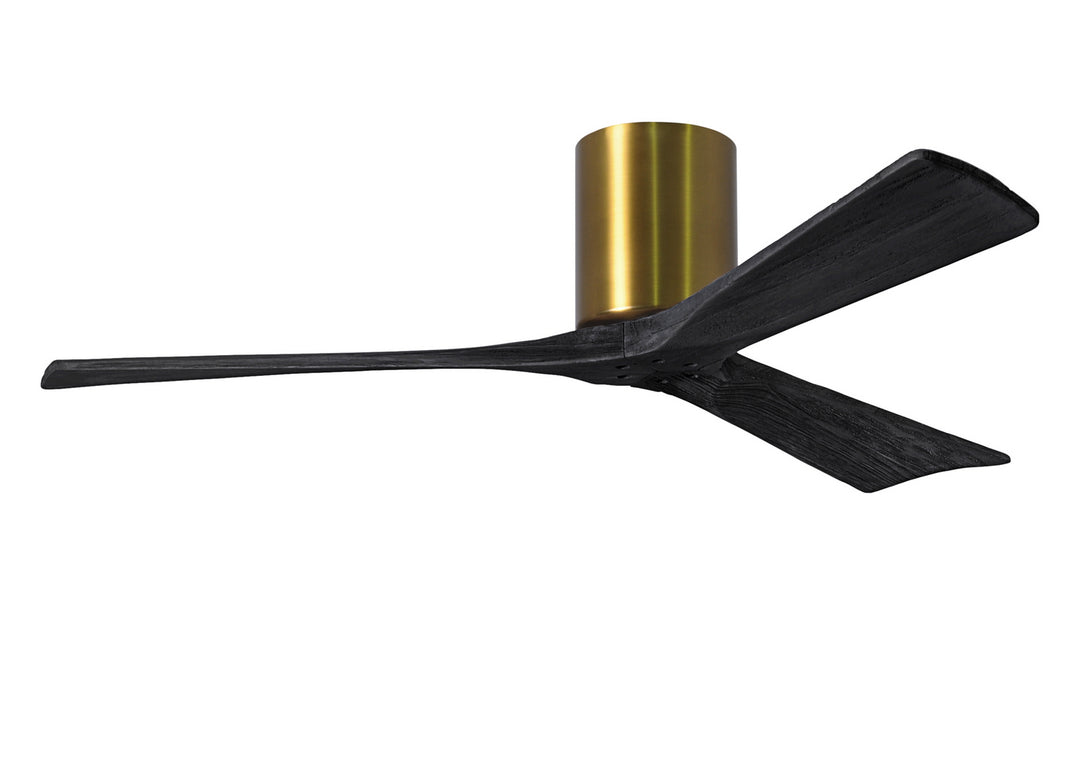 Matthews Fan Company Irene IR3H-BRBR-BK-52 Ceiling Fan 52 - Brushed Brass, Matte Black/