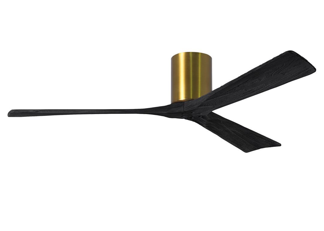 Matthews Fan Company Irene IR3H-BRBR-BK-60 Ceiling Fan 60 - Brushed Brass, Matte Black/