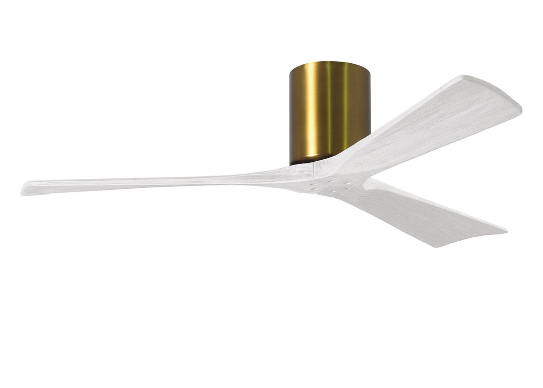 Matthews Fan Company Irene IR3H-BRBR-MWH-52 Ceiling Fan 52 - Brushed Brass, Matte White/