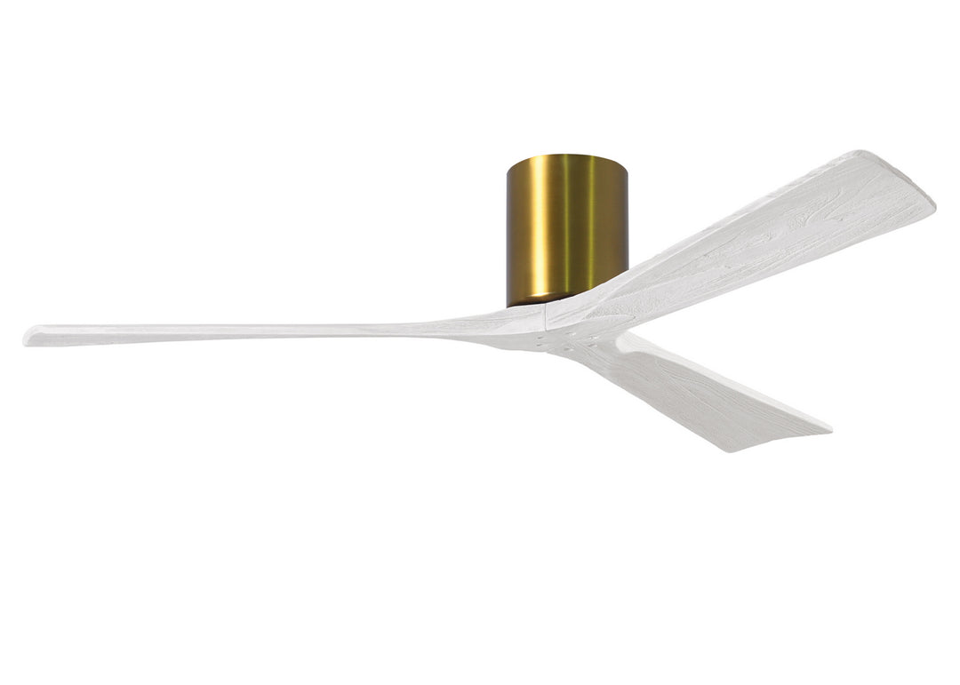 Matthews Fan Company Irene IR3H-BRBR-MWH-60 Ceiling Fan 60 - Brushed Brass, Matte White/