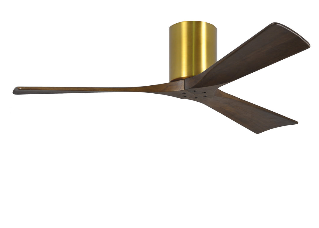 Matthews Fan Company Irene IR3H-BRBR-WA-52 Ceiling Fan 52 - Brushed Brass, Walnut Tone/