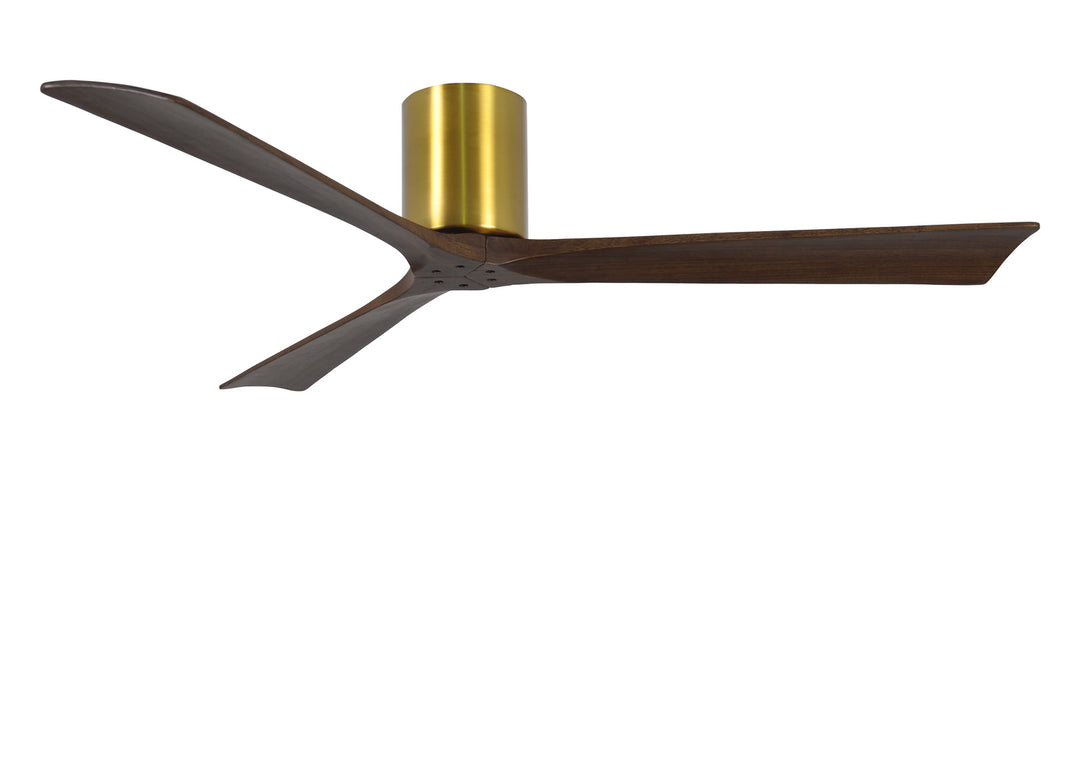 Matthews Fan Company Irene IR3H-BRBR-WA-60 Ceiling Fan 60 - Brushed Brass, Walnut Tone/