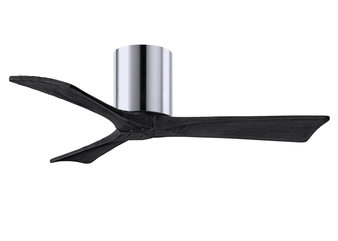 Matthews Fan Company Irene IR3H-CR-BK-42 Ceiling Fan 42 - Polished Chrome, Matte Black/