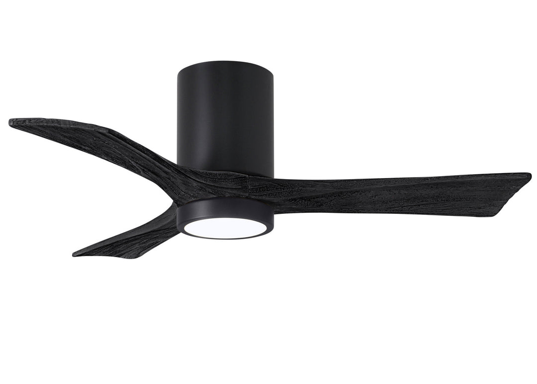 Matthews Fan Company Irene IR3HLK-BK-BK-42 Ceiling Fan 42 - Matte Black, Matte Black/