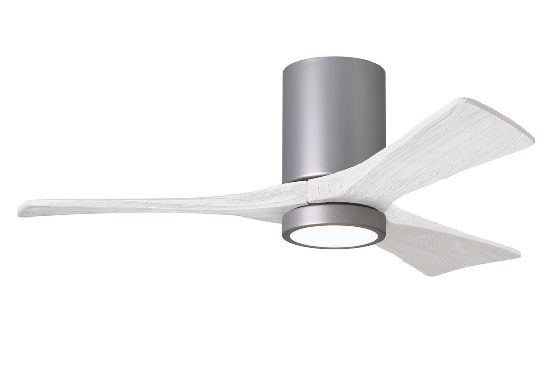 Matthews Fan Company Irene IR3HLK-BN-MWH-42 Ceiling Fan 42 - Brushed Nickel, Matte White/