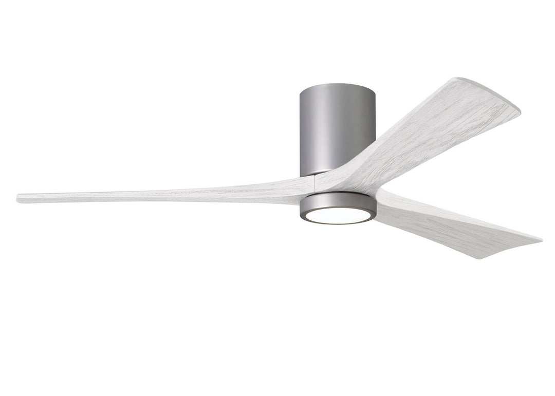 Matthews Fan Company Irene IR3HLK-BN-MWH-60 Ceiling Fan 60 - Brushed Nickel, Matte White/