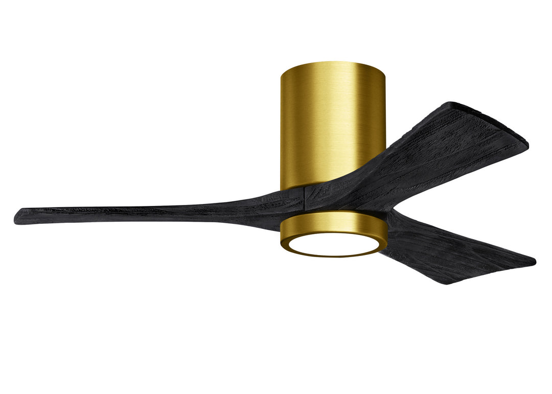 Matthews Fan Company Irene IR3HLK-BRBR-BK-42 Ceiling Fan 42 - Brushed Brass, Matte Black/