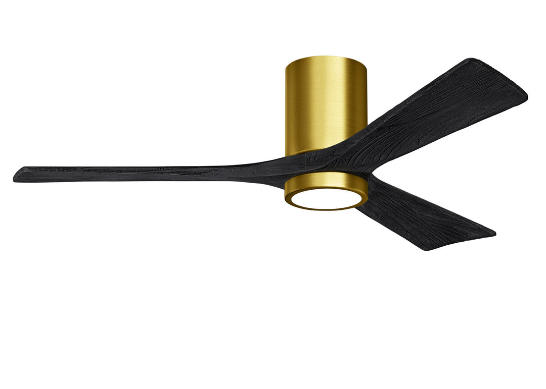 Matthews Fan Company Irene IR3HLK-BRBR-BK-52 Ceiling Fan 52 - Brushed Brass, Matte Black/