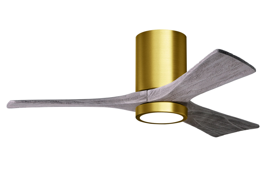 Matthews Fan Company Irene IR3HLK-BRBR-BW-42 Ceiling Fan 42 - Brushed Brass, Barnwood Tone/