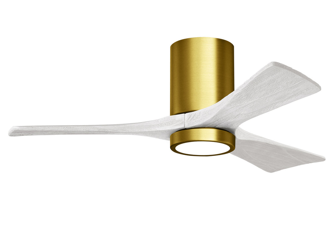 Matthews Fan Company Irene IR3HLK-BRBR-MWH-42 Ceiling Fan 42 - Brushed Brass, Matte White/