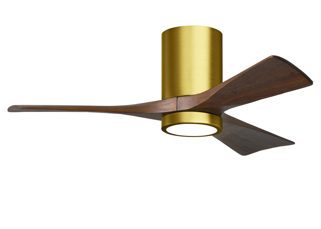 Matthews Fan Company Irene IR3HLK-BRBR-WA-42 Ceiling Fan 42 - Brushed Brass, Walnut/