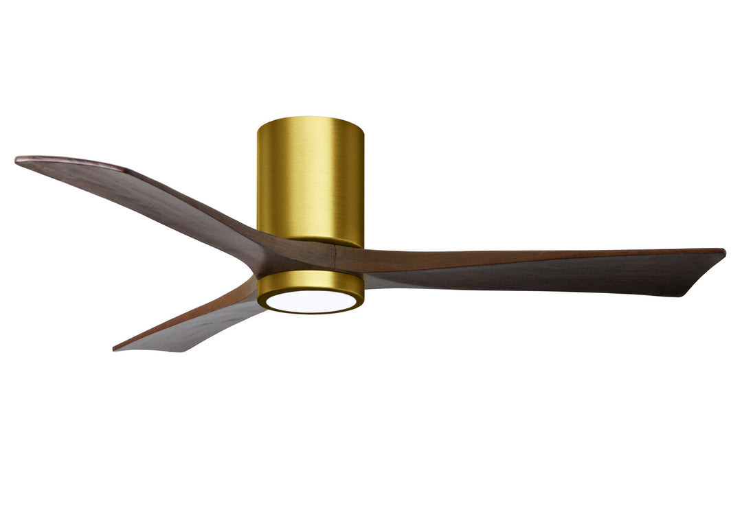 Matthews Fan Company Irene IR3HLK-BRBR-WA-52 Ceiling Fan 52 - Brushed Brass, Walnut/