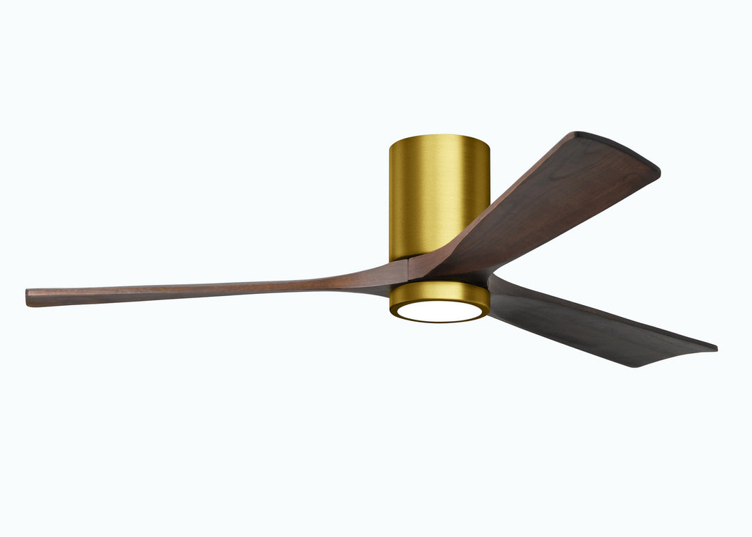 Matthews Fan Company Irene IR3HLK-BRBR-WA-60 Ceiling Fan 60 - Brushed Brass, Walnut/