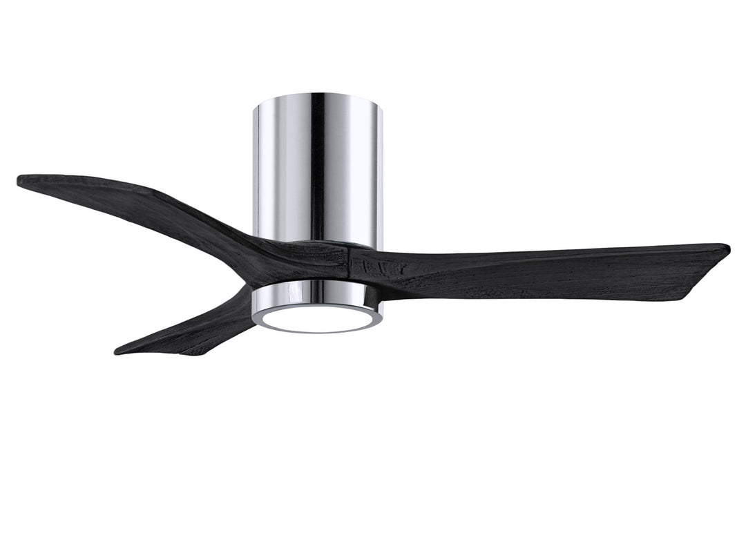 Matthews Fan Company Irene IR3HLK-CR-BK-42 Ceiling Fan 42 - Polished Chrome, Matte Black/