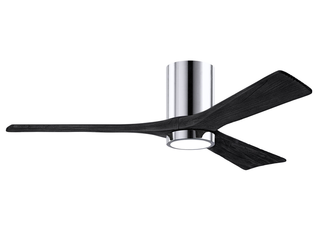 Matthews Fan Company Irene IR3HLK-CR-BK-52 Ceiling Fan 52 - Polished Chrome, Matte Black/