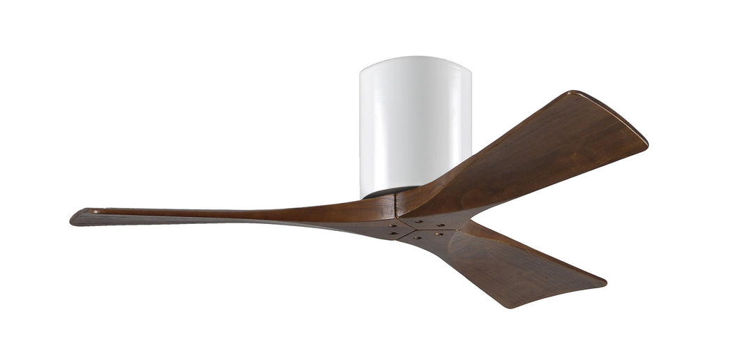 Matthews Fan Company Irene IR3H-WH-WA-42 Ceiling Fan 42 - Gloss White, Walnut Tone/