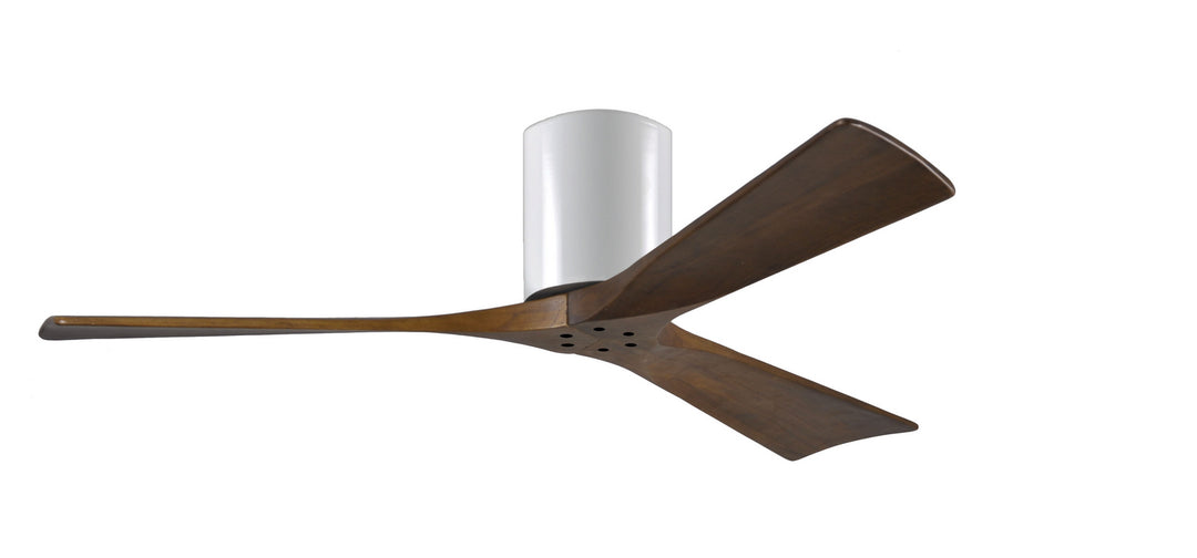 Matthews Fan Company Irene IR3H-WH-WA-52 Ceiling Fan 52 - Gloss White, Walnut Tone/