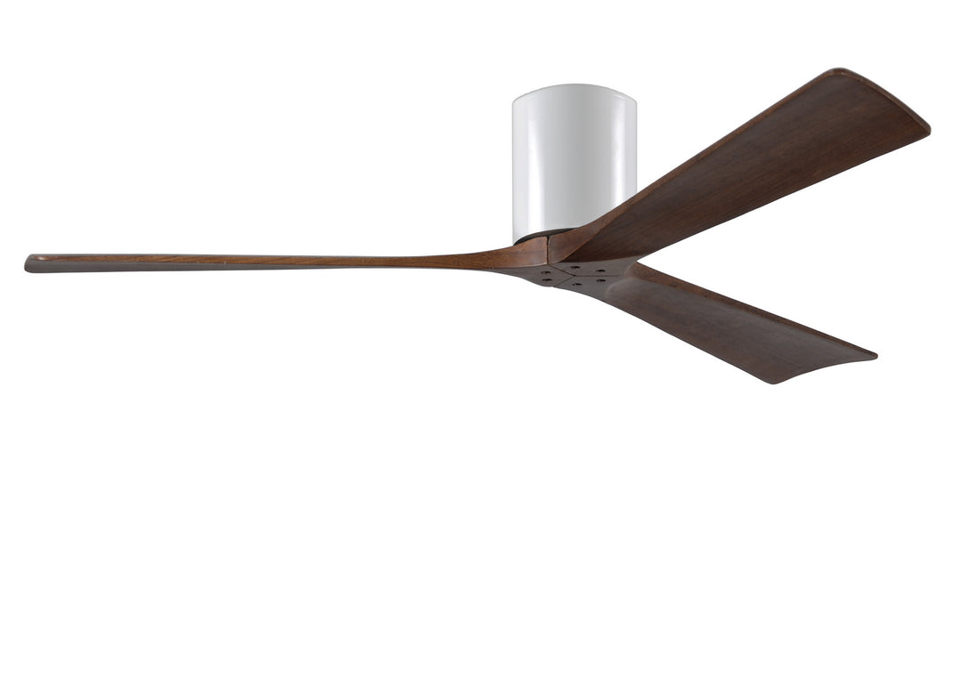 Matthews Fan Company Irene IR3H-WH-WA-60 Ceiling Fan 60 - Gloss White, Walnut Tone/