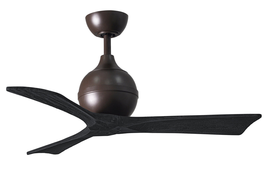 Matthews Fan Company Irene IR3-TB-BK-42 Ceiling Fan 42 - Textured Bronze, Matte Black/