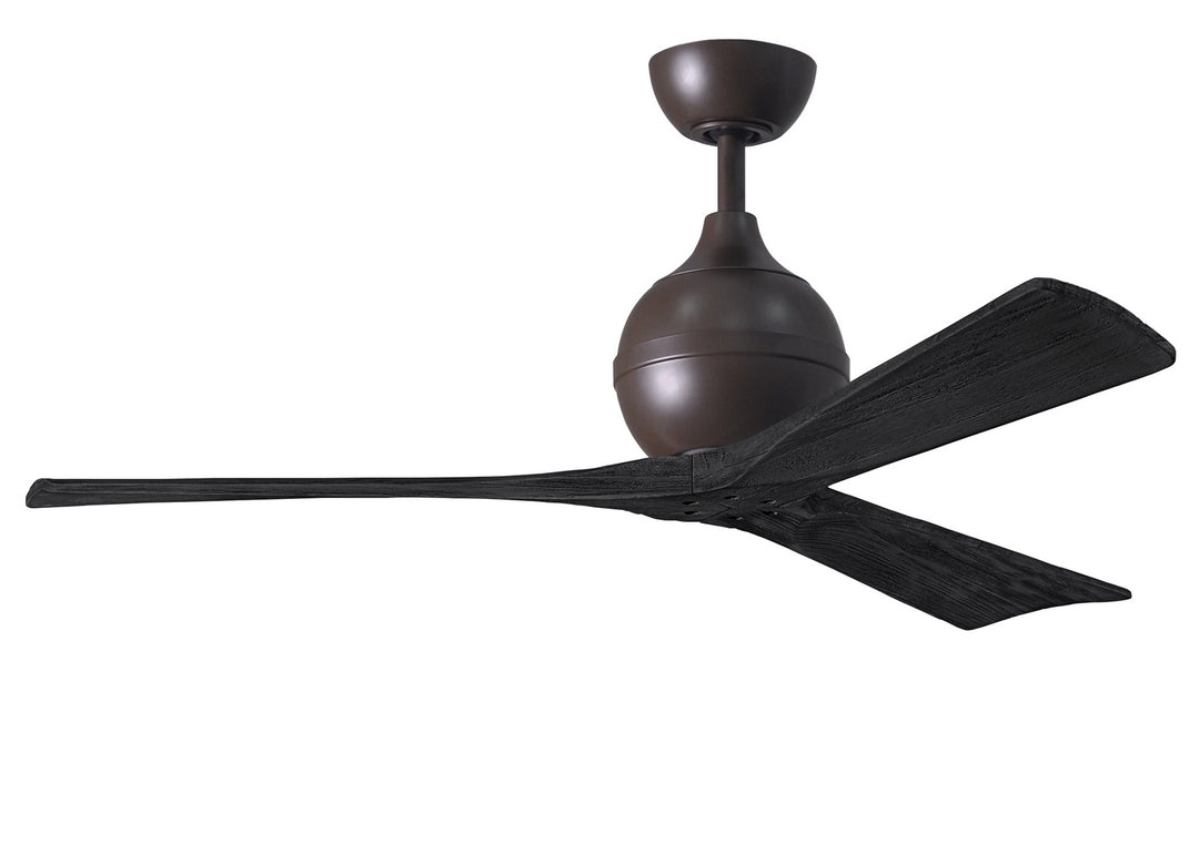 Matthews Fan Company Irene IR3-TB-BK-52 Ceiling Fan 52 - Textured Bronze, Matte Black/