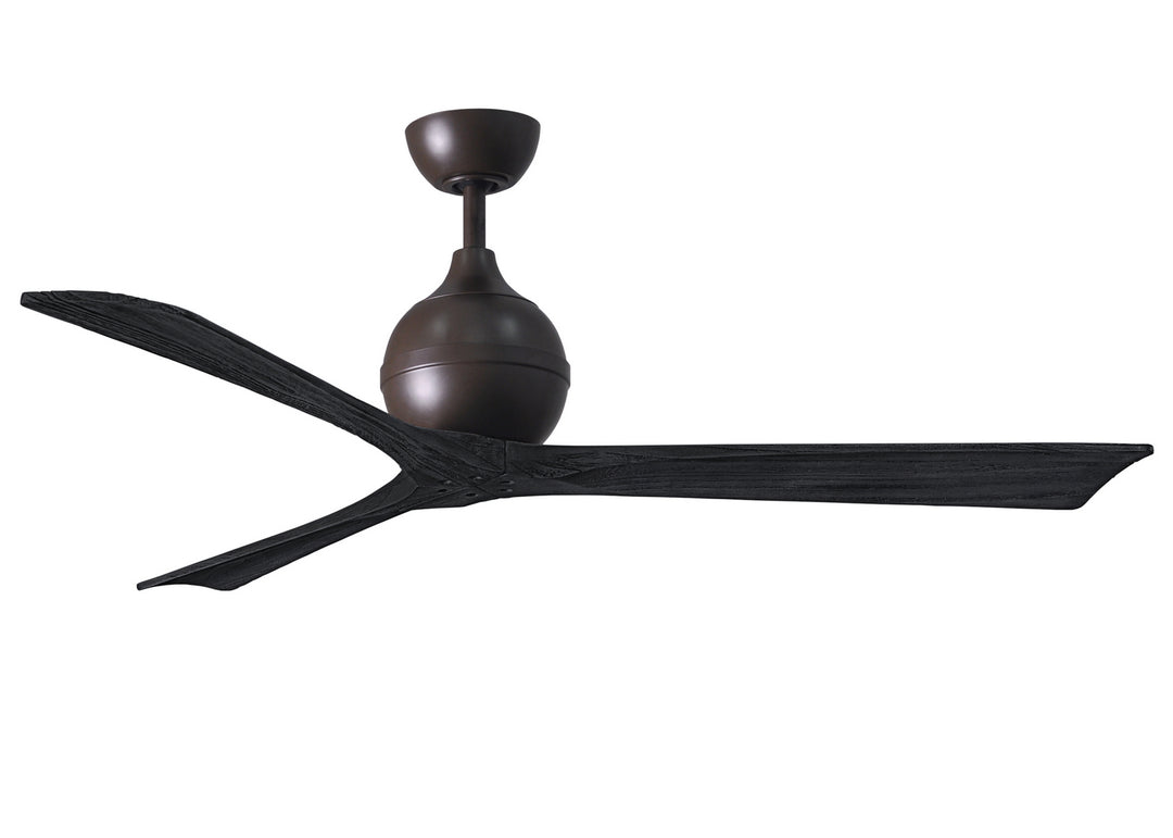 Matthews Fan Company Irene IR3-TB-BK-60 Ceiling Fan 60 - Textured Bronze, Matte Black/