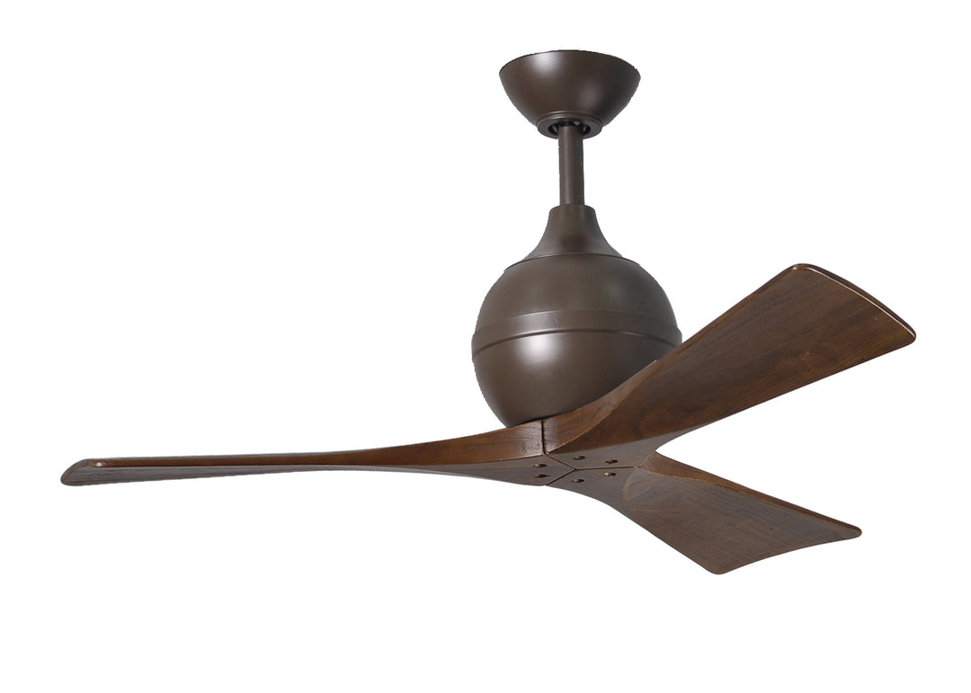 Matthews Fan Company Irene IR3-TB-WA-42 Ceiling Fan 42 - Textured Bronze, Walnut Tone/
