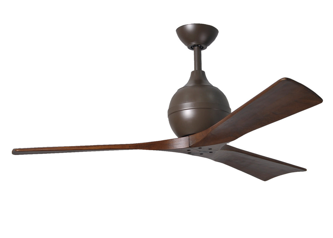 Matthews Fan Company Irene IR3-TB-WA-52 Ceiling Fan 52 - Textured Bronze, Walnut Tone/