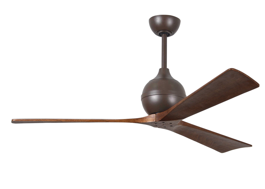 Matthews Fan Company Irene IR3-TB-WA-60 Ceiling Fan 60 - Textured Bronze, Walnut Tone/