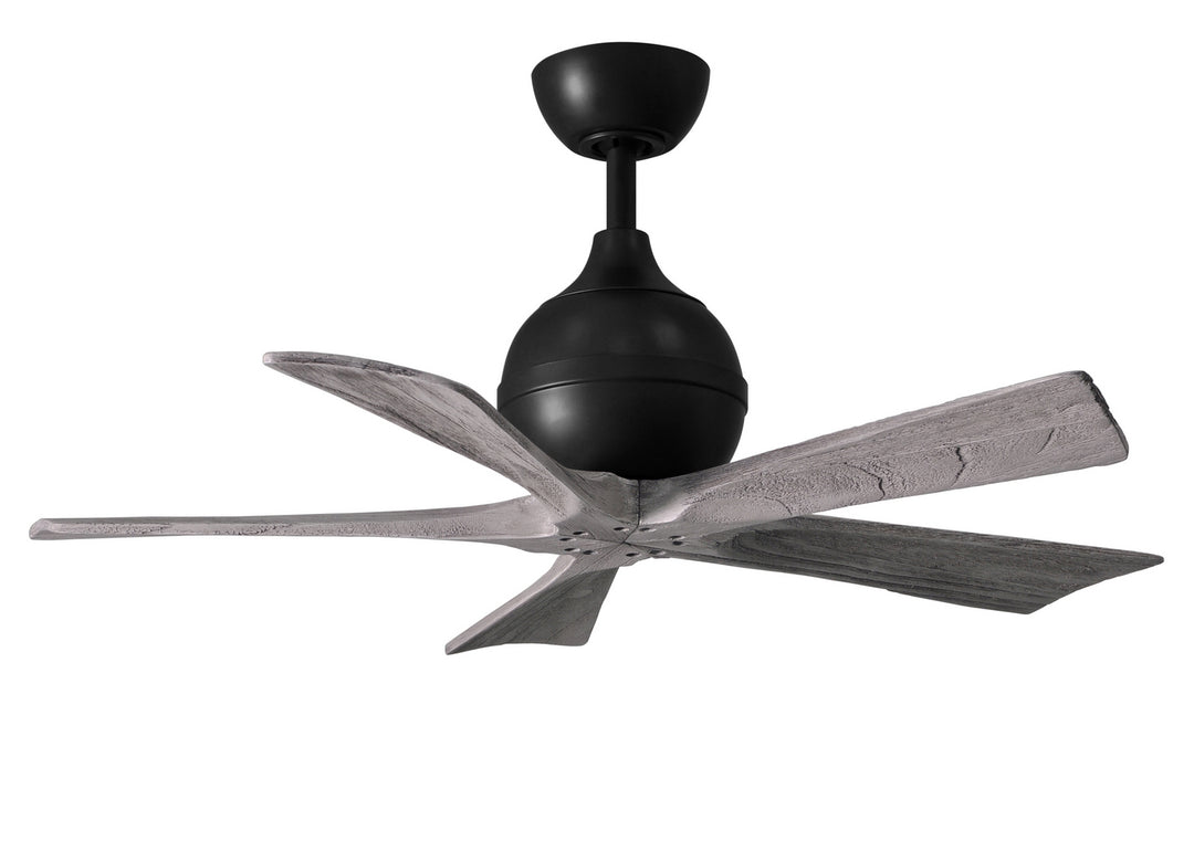 Matthews Fan Company Irene IR5-BK-BW-42 Ceiling Fan 42 - Matte Black, Barnwood Tone/