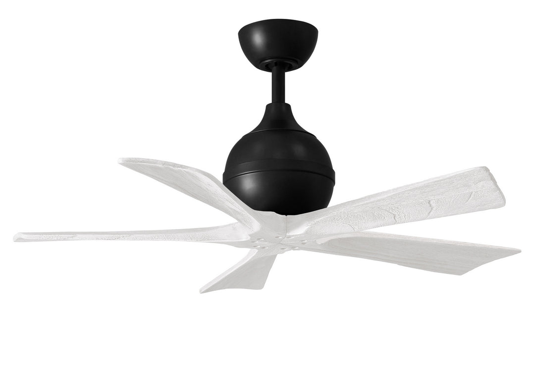 Matthews Fan Company Irene IR5-BK-MWH-42 Ceiling Fan 42 - Matte Black, Matte White/