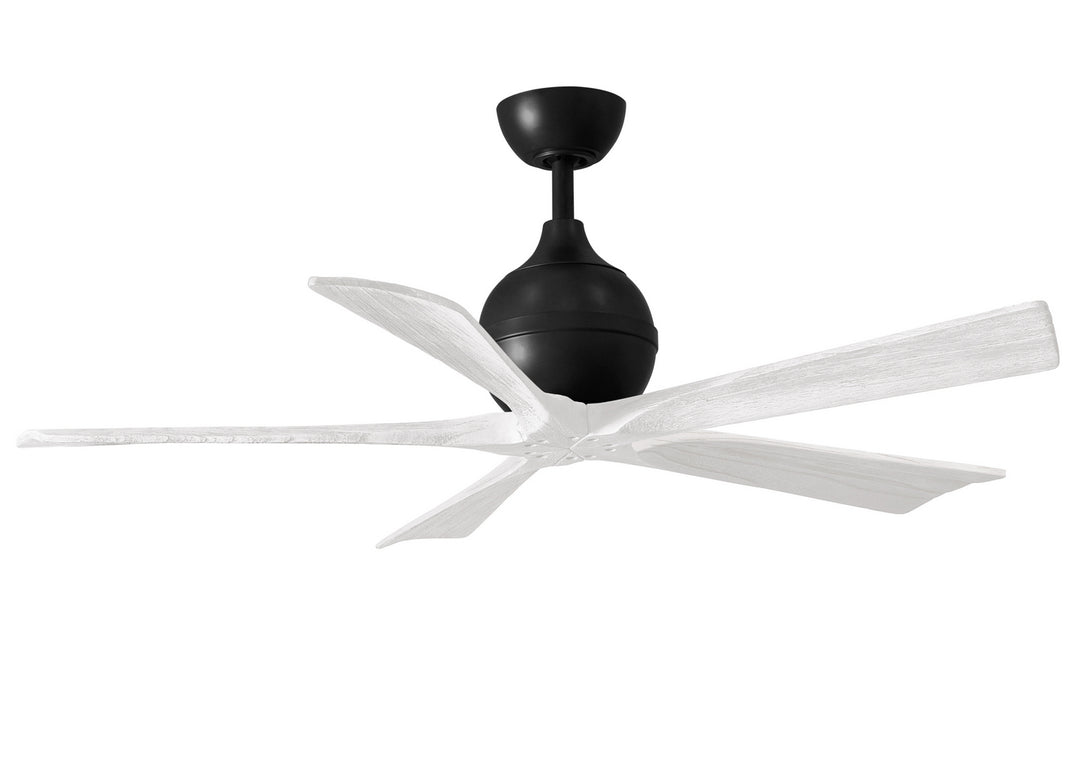 Matthews Fan Company Irene IR5-BK-MWH-52 Ceiling Fan 52 - Matte Black, Matte White/