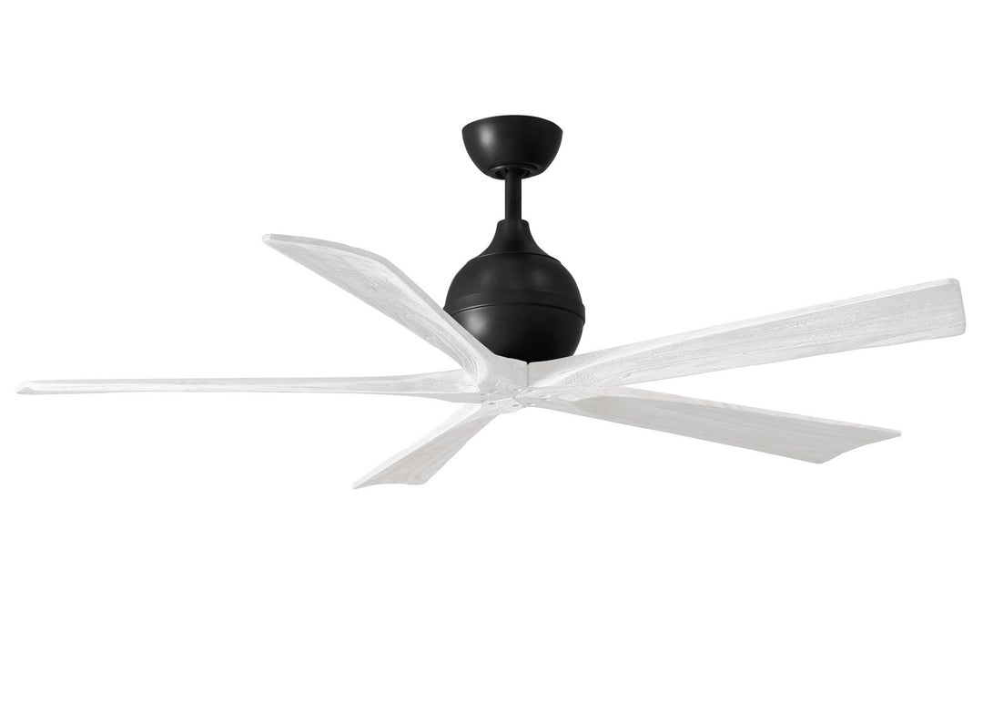 Matthews Fan Company Irene IR5-BK-MWH-60 Ceiling Fan 60 - Matte Black, Matte White/