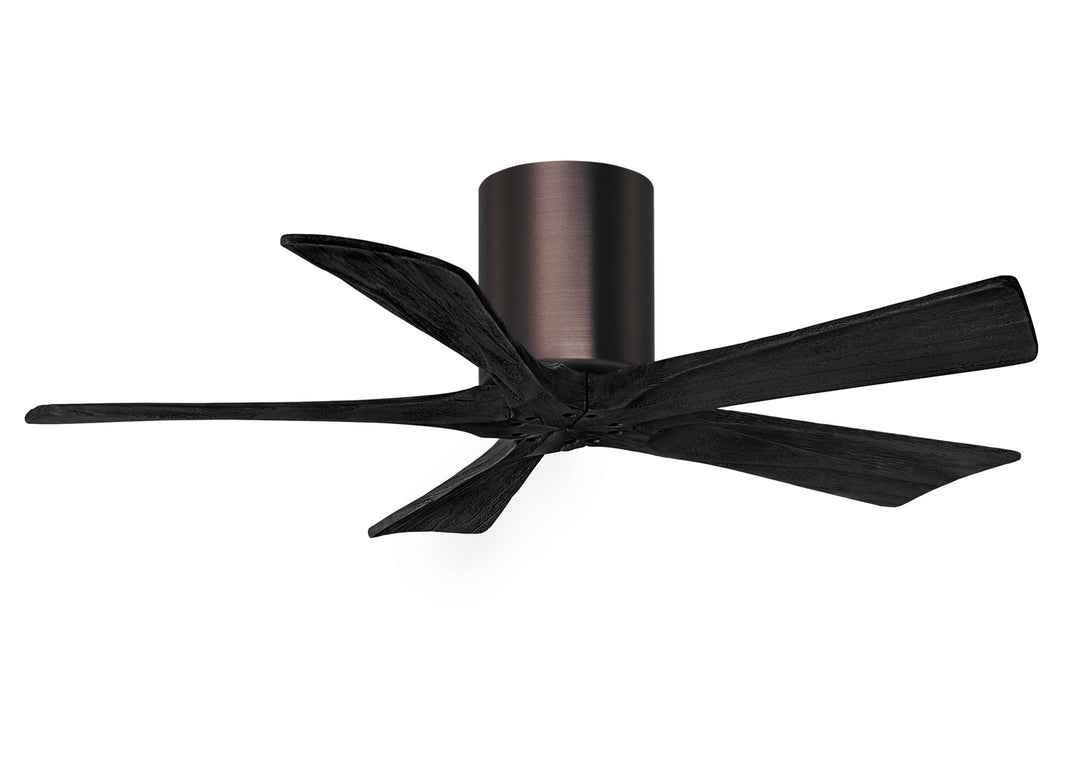 Matthews Fan Company Irene IR5H-BB-BK-42 Ceiling Fan 42 - Brushed Bronze, Matte Black/