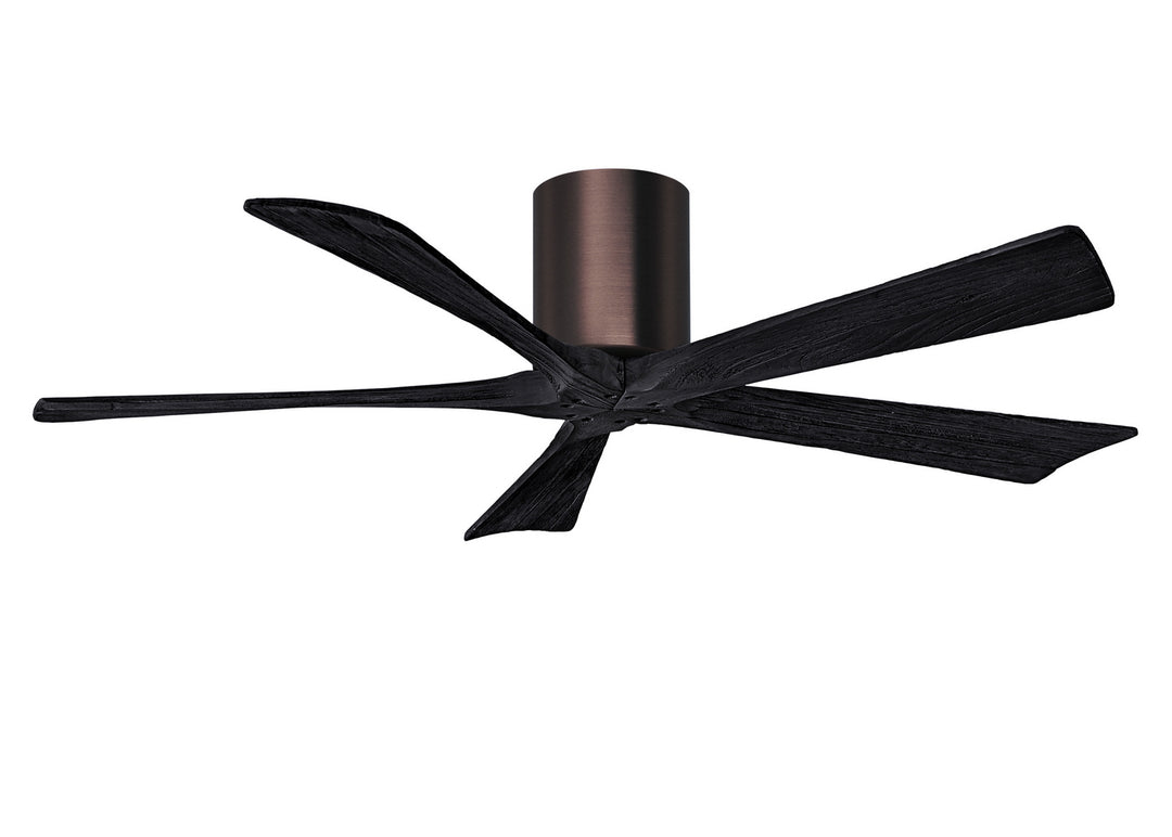 Matthews Fan Company Irene IR5H-BB-BK-52 Ceiling Fan 52 - Brushed Bronze, Matte Black/