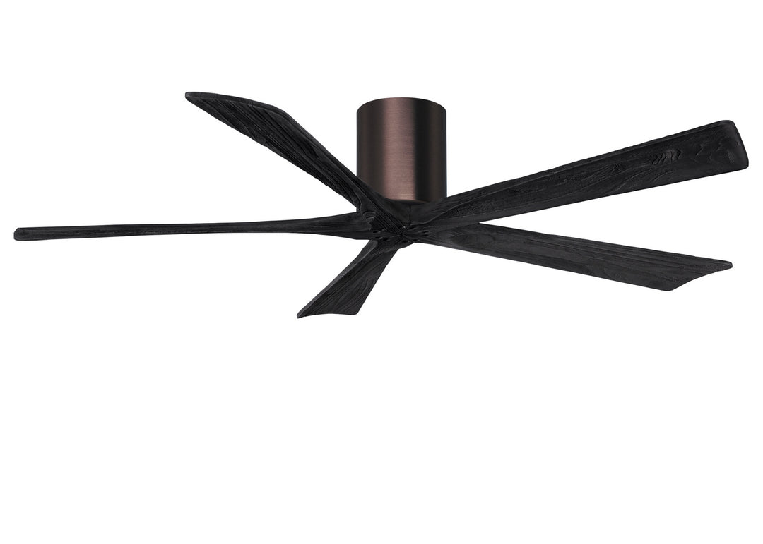 Matthews Fan Company Irene IR5H-BB-BK-60 Ceiling Fan 60 - Brushed Bronze, Matte Black/